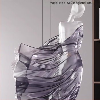 Absztrakt resin szobor – Minimalista, modern dekor a nappaliba; Anyag: gyanta; Márka: Weidi Daily Necessities Co., Ltd; Stílus: egyszerű és modern