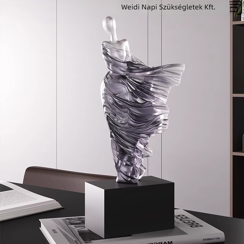 Absztrakt resin szobor – Minimalista, modern dekor a nappaliba; Anyag: gyanta; Márka: Weidi Daily Necessities Co., Ltd; Stílus: egyszerű és modern