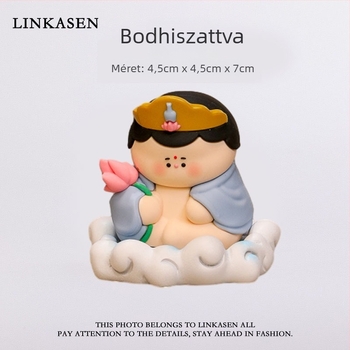 Bodhisattva asztali dísz lótusz alapú tállal – gyanta • Anyag: gyanta • Stílus: rajzfilm
