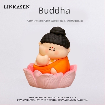 Bodhisattva asztali dísz lótusz alapú tállal – gyanta • Anyag: gyanta • Stílus: rajzfilm