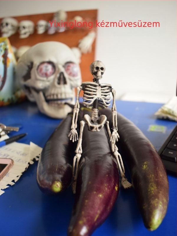 Halloween csontváz rekvizit — műanyag, kézzel készített, testreszabható, szcenikai dekoráció