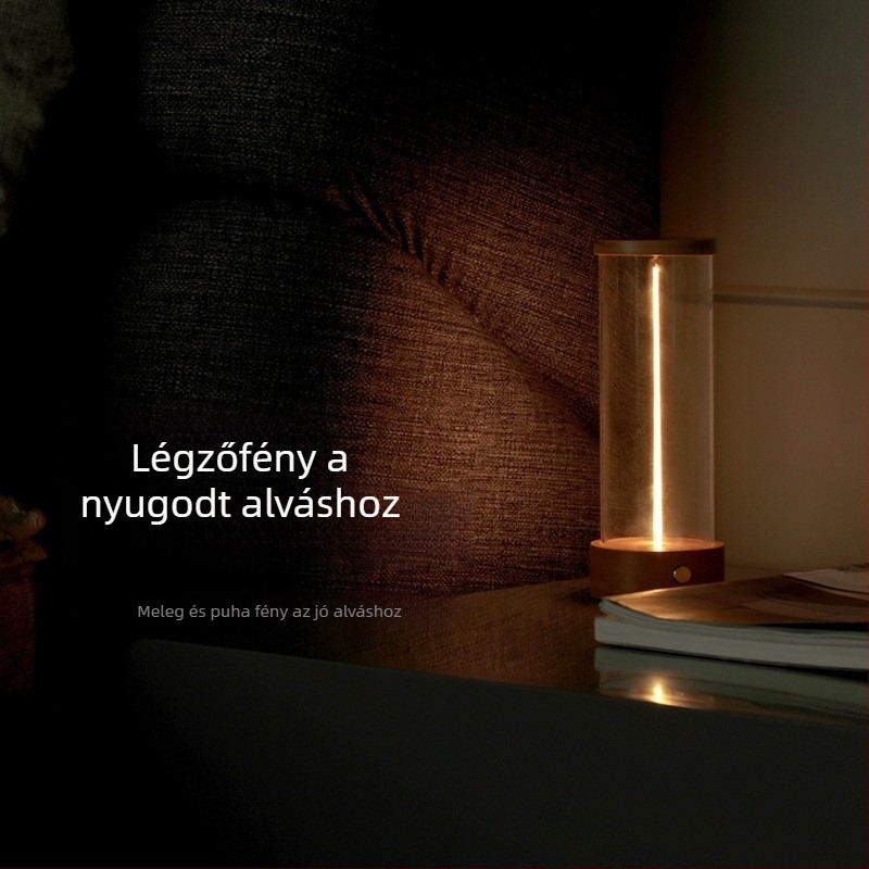 Érintéses éjjeli lámpa beépített akkumulátorral, PC árnyékoló, fényerő állítható, ≤36V