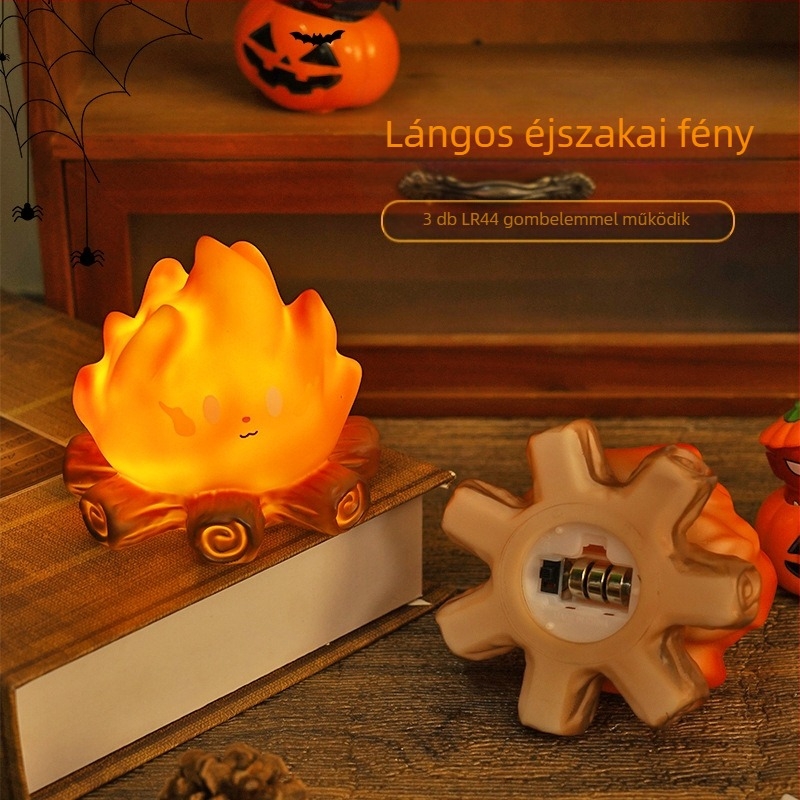 Kreatív LED láng formájú éjszakai lámpa, elektronikus gyertya bárhoz és bulikhoz, asztali dekoráció