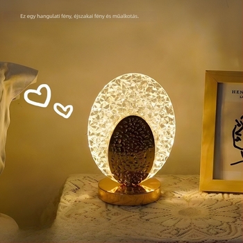 Érintéses LED éjszakai világítással ellátott asztali lámpa, modell AL7552, max 36V, atmoszférikus fény, modern minimál stílus