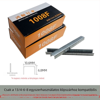 Kézi U-alakú szegbelövő pisztoly, kód 1008F, 2200 darabos doboz