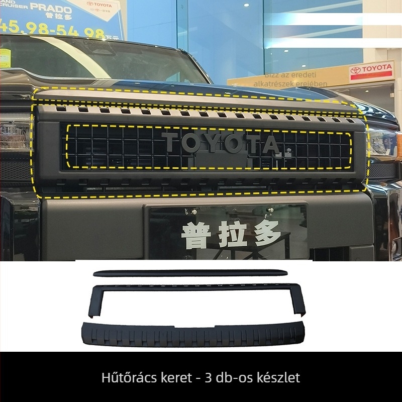 Wanjuan ABS első grille embléma matrica Toyota Prado LC250
