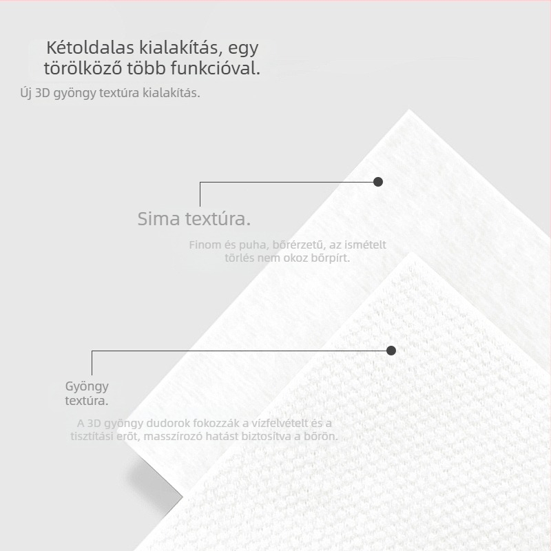 Aiyinfang Egyszer használatos arctörlő kendő – vastag nemszőtt anyag, arctisztítás és sminklemosás, nedves és száraz használatra