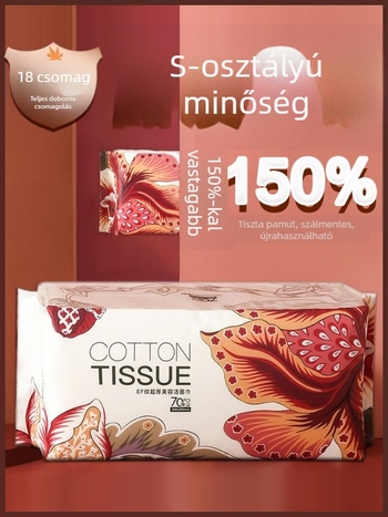 The Queen egyszer használatos extravastag arctörölköző, superfine rost, sima szövés, fő összetevő tartalma 80%