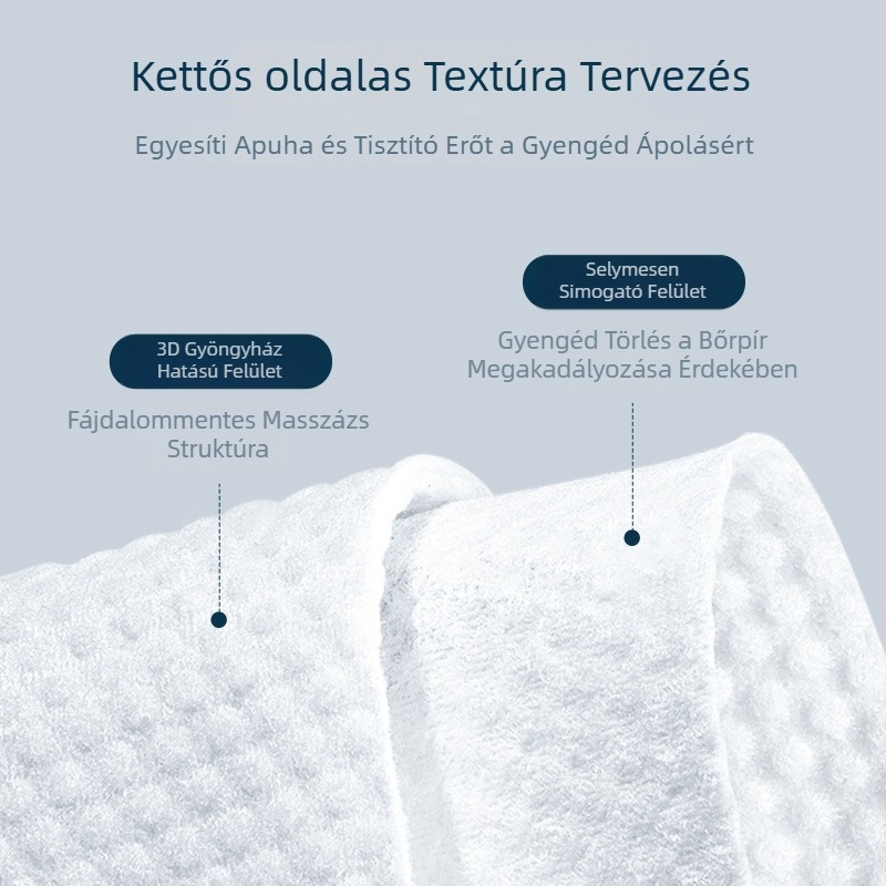 Grace/Jie Liya márkájú egyszer használatos arctisztító törlőkendő, vastagított gyöngyház mintával, regenerált cellulóz rostból; Gyártási folyamat: Egyéb