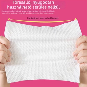 Lógó egyszer használatos arc tisztító kendők, 200 db, növényi rostból, sima szövésű