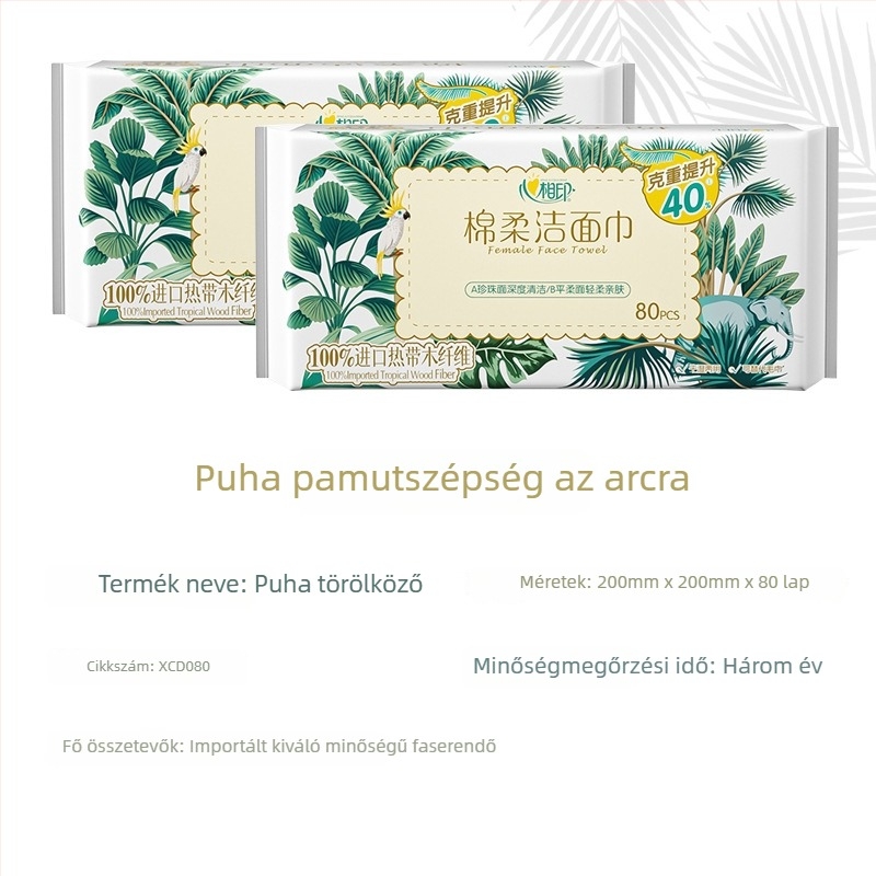 Heart-to-heart egyszer használatos arctisztító kendő, nem szőtt anyag, nedves és száraz használat, hordozható csomag, gyártási kód 22069042567