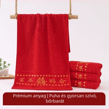 Kéztörlő – magfonal, Jacquard szövés, 100–120 g, 14 darabos készlet, testreszabható esküvői emlék