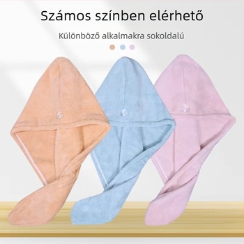 Mikroszálas hajszárító sapka, korall plüss, 150D, sík szövés, 80-99 g
