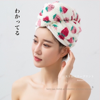 Korall fleece hajszárító sapka logónyomással, testreszabható feldolgozás, egyedi rendelések támogatása