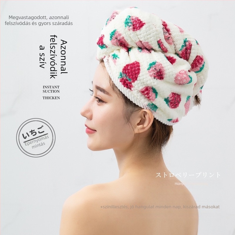Korall fleece hajszárító sapka logónyomással, testreszabható feldolgozás, egyedi rendelések támogatása