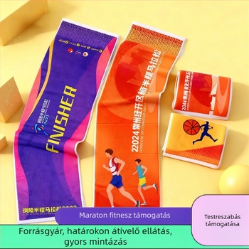 Longli mikroszálas sporttörölköző, 32-ply fonal, jacquard szövés, 120 g, nedvességfelszívás 0–5 s