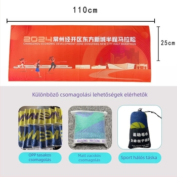 Longli mikroszálas sporttörölköző, 32-ply fonal, jacquard szövés, 120 g, nedvességfelszívás 0–5 s