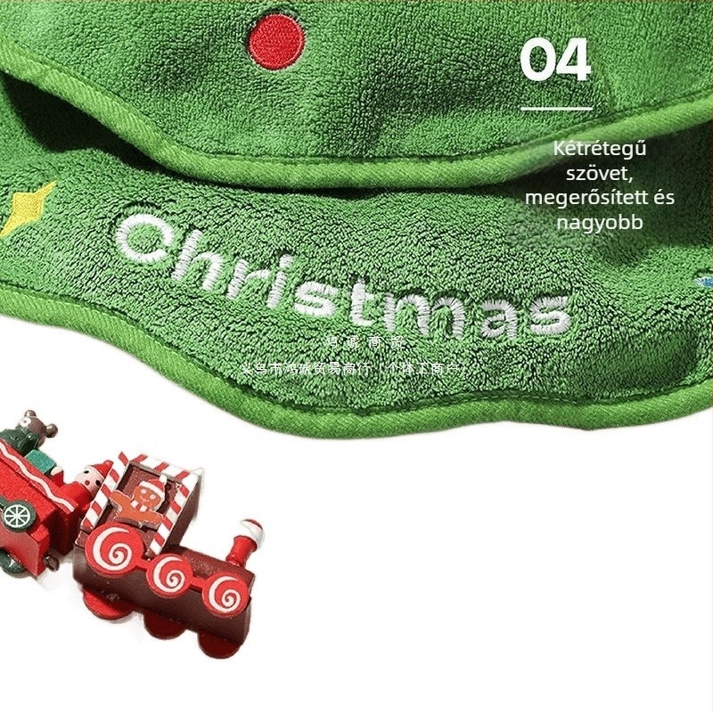 Konyhai dekoratív kéztörlő, gyerekeknek, coral fleece anyag, 150d szál, hímzett varrás, súly kevesebb mint 30 g
