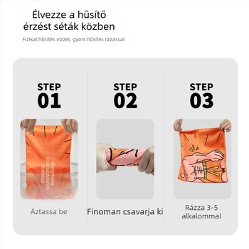 Hűsítő mikroszálas sporttörölköző, izzadságot felszívó és gyorsan száradó, futásra és edzésre, 165 g, egyszerű szövés