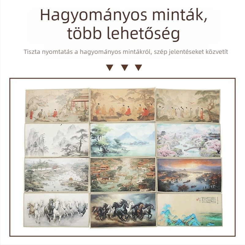 80% poliészter és 20% poliamid keverékéből készült tea törlőkendő, 70 g, vízfelvételi idő 11–15 s, logónyomás elérhető, szegélyezett kivitel