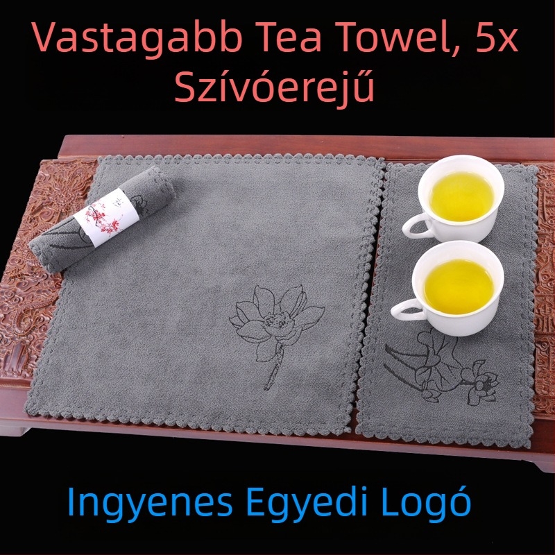 Tea törlőkendő, 3 rétegű vastagított gyorsan nedvszívó, 80% poliészter / 20% poliamid, 30 g, nedvszívás 26–30 s