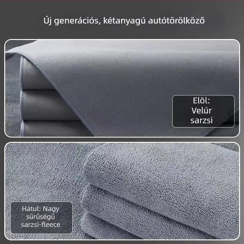 Szuédes hatású autómosó kendő, vastag nedvszívó kendő, szöszmentes és színálló
