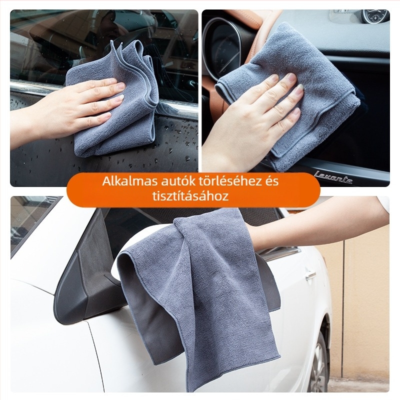 Autó belső területére szánt kétoldalas bársonytörlő – coral fleece anyag, Town Head márka, licencelhető magáncímke
