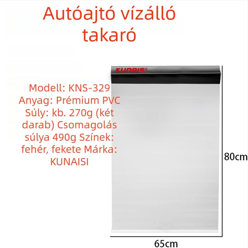 Coolness Kns Autóablak fólia telepítéséhez védőfedél — Vízálló pajzs az ajtókhoz, műanyag