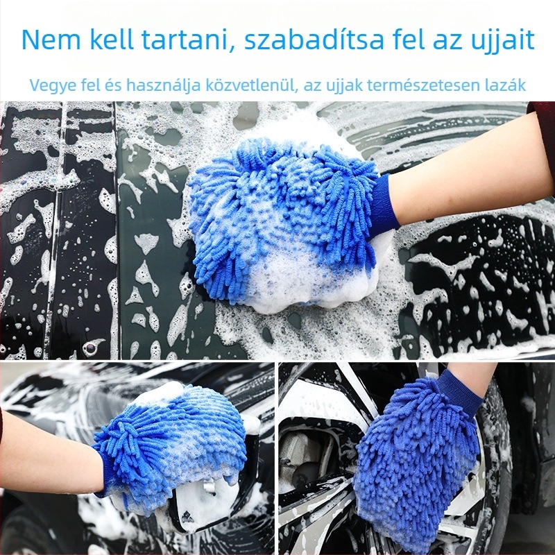 Chenille autómosó kesztyűk - Cai Run, plüss Chenille anyag