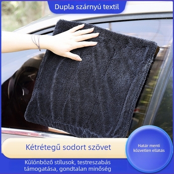 Kétoldalas, fonott autó törlőkendő, nedvszívó tisztító kendő autómosáshoz, vastított kivitel