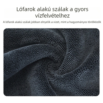 Autómosó törölköző, kétoldalas, megerősített, nedvszívó, nyom nélkül, mikroszálas 1200gsm