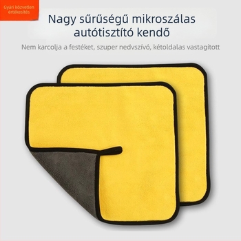 Sűrű, nedvszívó autó tisztító kendő üveghez és belső térhez, korall fleece, 120 g, 8 darab
