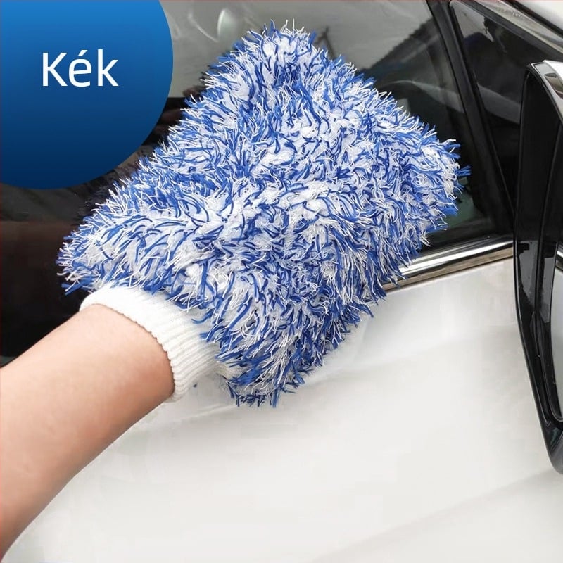 Autómosó kesztyű Coral Fleece anyagból, puha plüss, festékbarát, kétoldalas mikroszálas textúra