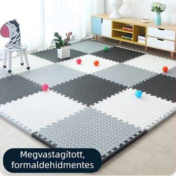 Erősített habból készült padlómatrac gyerekeknek — összekapcsolható puzzle pad, vízálló és szennyeződésálló, teljes szobai lefedés