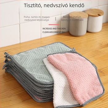 Nylon konyhai törlőkendő, vastagított, szálmentes, vízfelvevő, a konyhai tisztításhoz