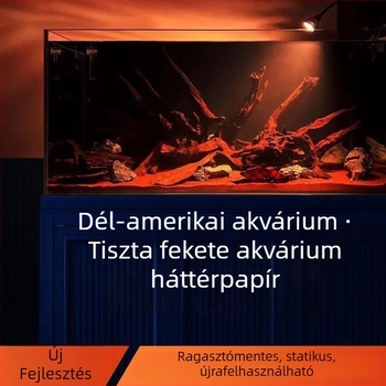 Akvárium hátteret matricája – elektrosztatikus tapadás, ragasztómentes, nyom nélkül, üveghez illeszkedő öntapadó fólia (Anyag: Papír; Rögzítési mód: Elektrosztatikus; Stílus: Egyszerű és modern; Mintázat: Egyszínű)
