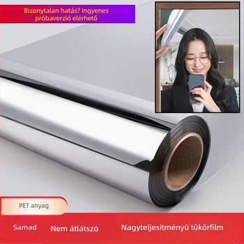 Öntapadós PET tükröFólia hálószobára – 1 darab, egyszerű stílus, dekoráció