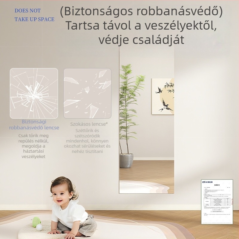 Öntapadós PET tükröFólia hálószobára – 1 darab, egyszerű stílus, dekoráció