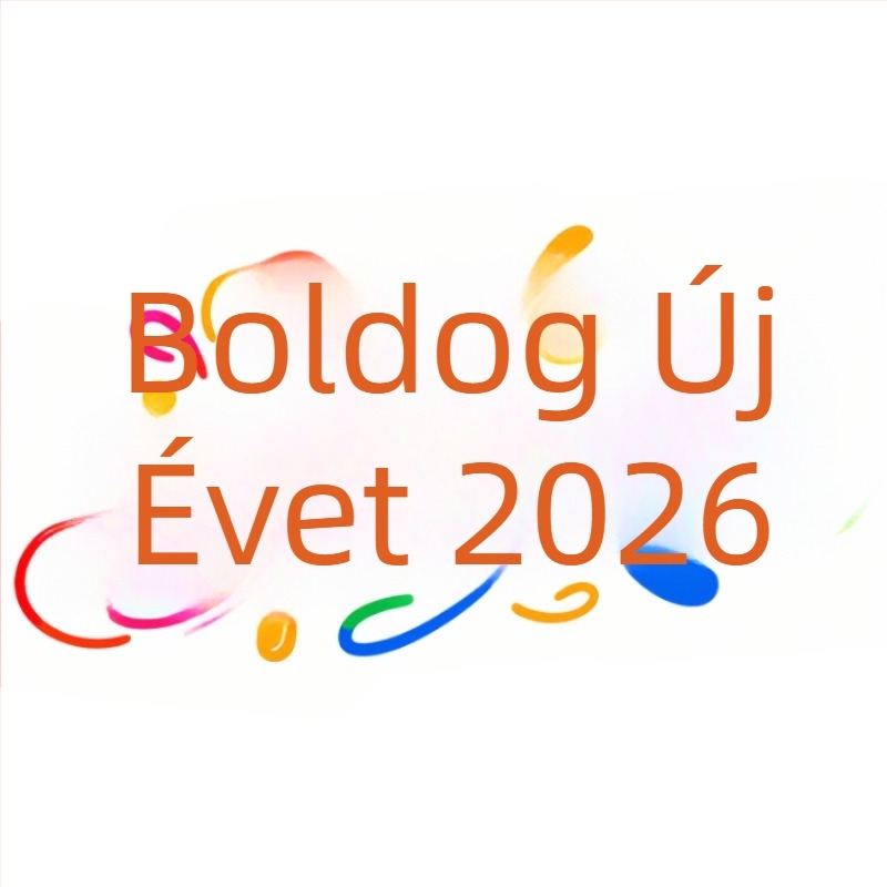 Ünnepi üvegajtó dekorációs matrica, UV öntapadós, 2026
