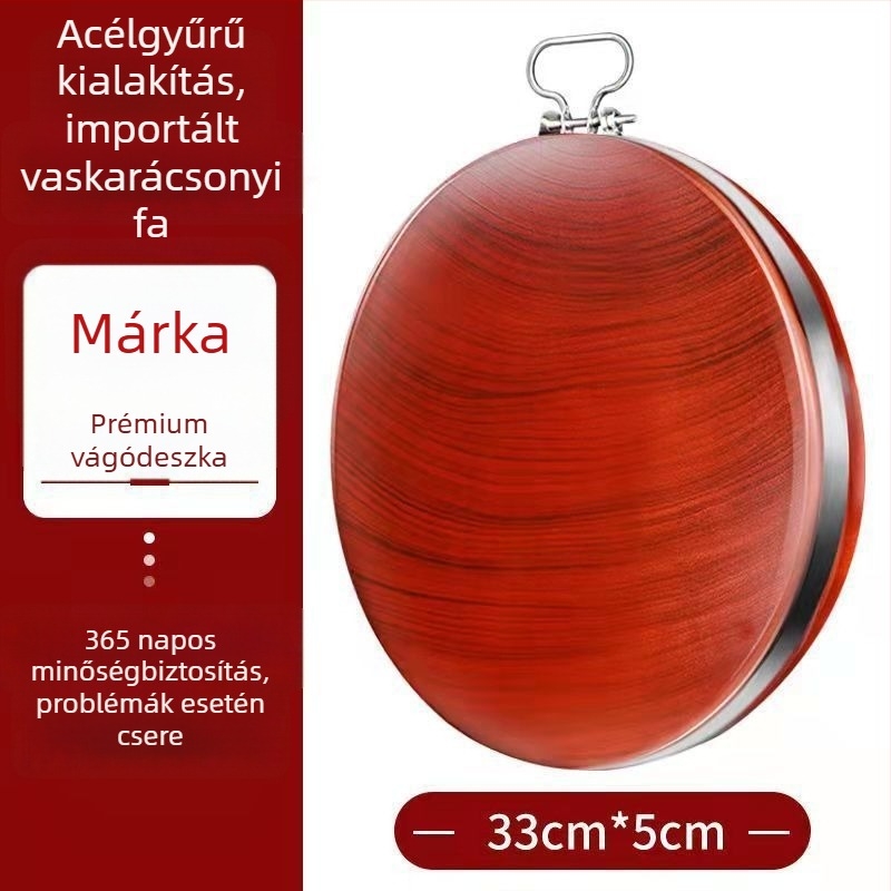 Tömörfa vágódeszka, vastított kivitel, antibakteriális konyhai eszköz
