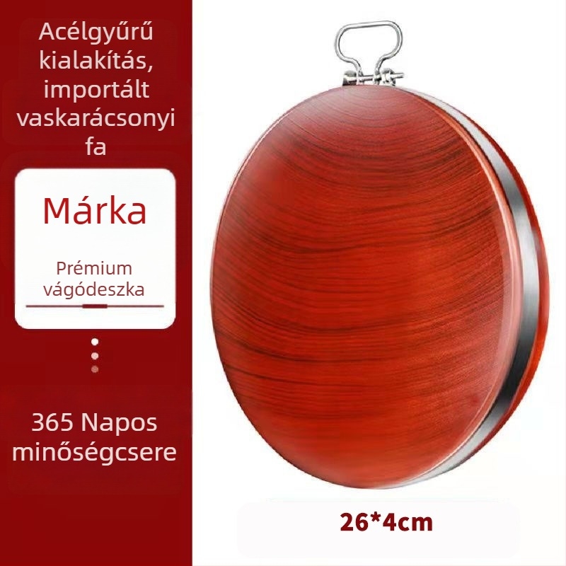 Tömörfa vágódeszka, vastított kivitel, antibakteriális konyhai eszköz