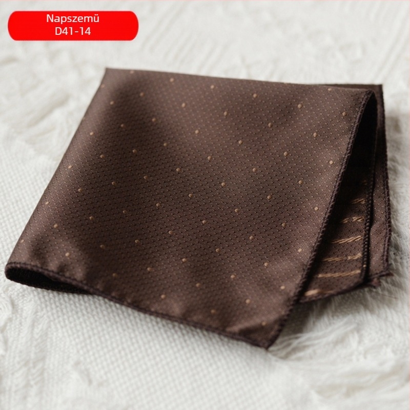 Férfi öltönyzsebkendő – poliészter, poliészter bélés, fonalfestett, semleges stílus, változatos mintázatok