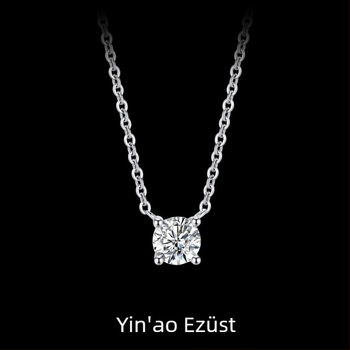 925-ös ezüst geometriai medálos nyaklánc kereszt lánccal, elektroplakálás, 2025 ősz