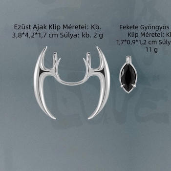 Kővel díszített ajakklipsz készlet, 2 darab, réz, elektroplating, geometriai uniszex stílus