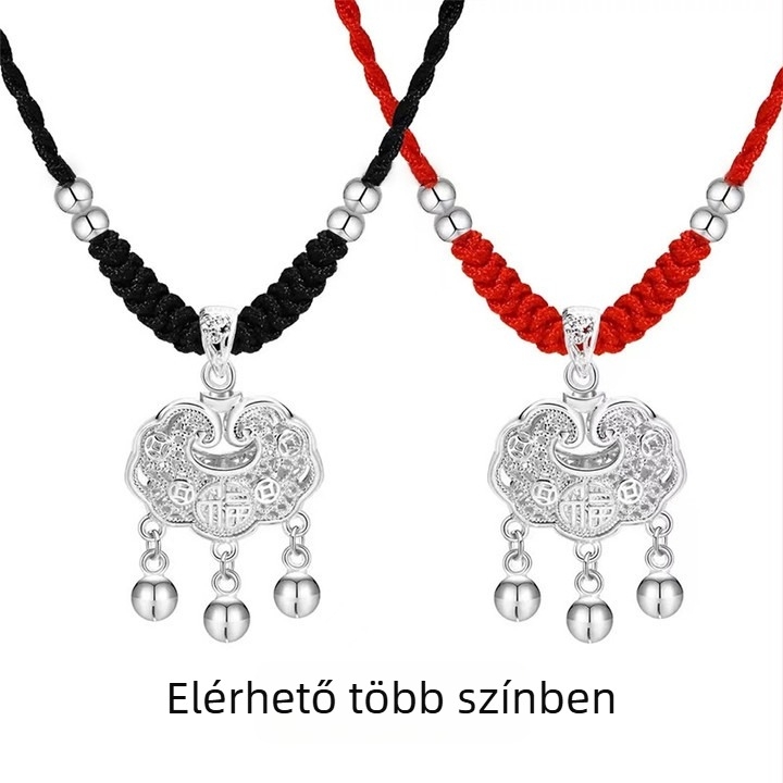 Karkötő – ezüstözött anyag, ezüst medál, elektroplakálás, Nemzeti Szél stílus, nőknek