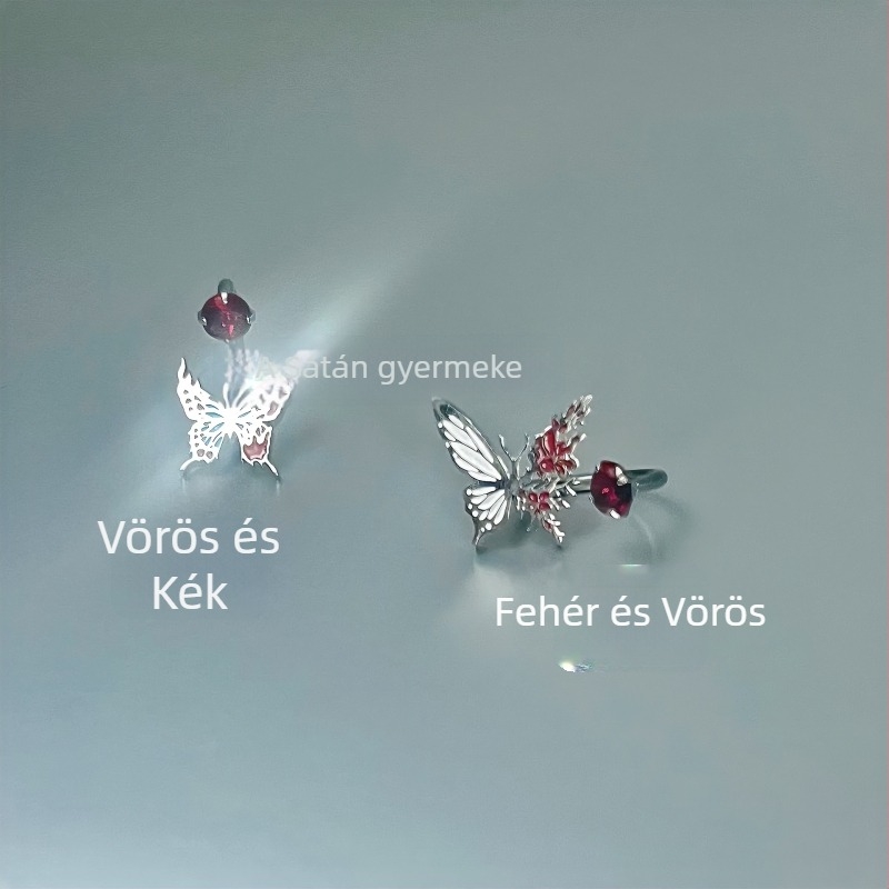 Ajakgyűrű és ajaktüske, belső menetes, titánium acél, kézzel készített