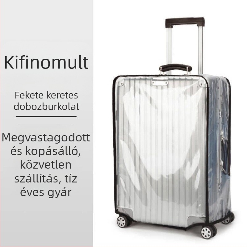 Bőröndvédő huzat – PVC anyag, városi egyszerű stílus, egyszínű mintázat, vízálló, kopásálló