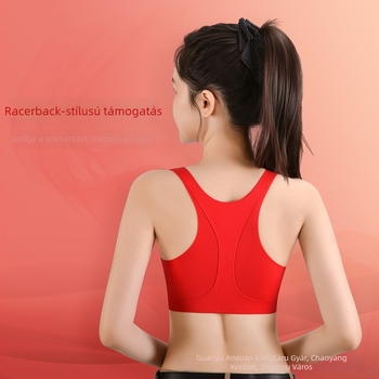 Tinédzser nylon melltartó, sportos-vest stílus, teljes kosár formázott habos töltettel, rögzített vállpántok, hátsó támasz