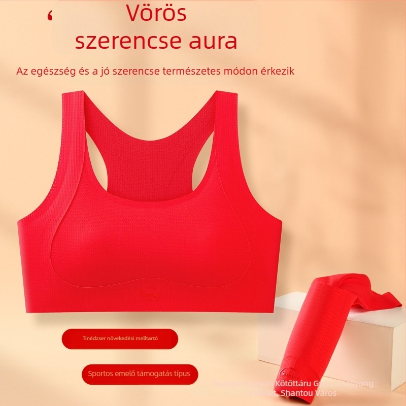 Tinédzser nylon melltartó, sportos-vest stílus, teljes kosár formázott habos töltettel, rögzített vállpántok, hátsó támasz