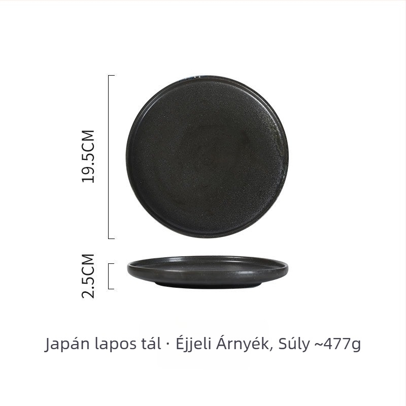 Porcelán tányér – japán stílus, kerek, mikrohullámú sütőben használható, változatos minták